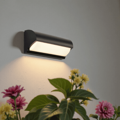 Black LED Outdoor Wall Lamp — Modern Design