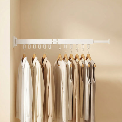 Pull-Out Folding Steel Drying Rack — Wall Mounted