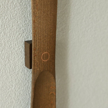 Long Solid Wood Shoehorn With Magnetic Holder