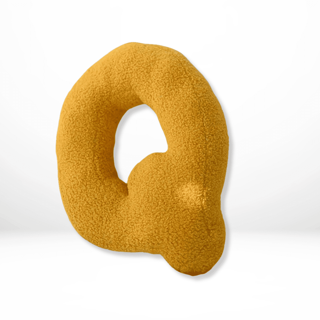 Personalized Velvet Alphabet Pillow for Sofa & Bed