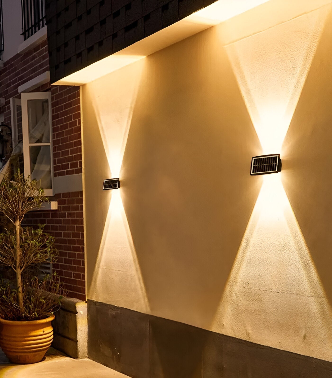 Solar LED Wall Light — Up & Down Glow Effect