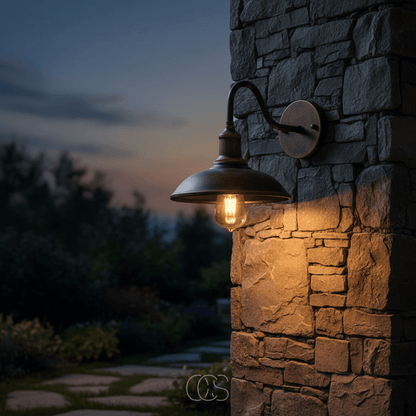 Vintage Bronze Outdoor Wall Lamp — Warm Glow