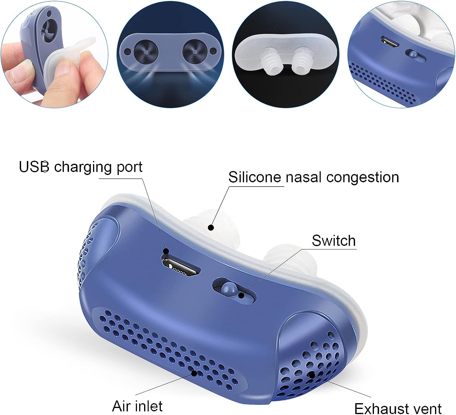 Micro CPAP — Compact Anti-Snoring Sleep Device