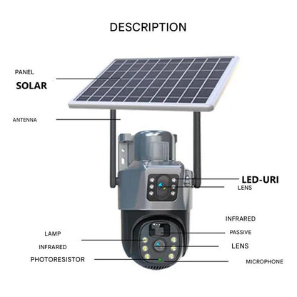 Solar 4K WiFi Security Camera — 10x Zoom Surveillance