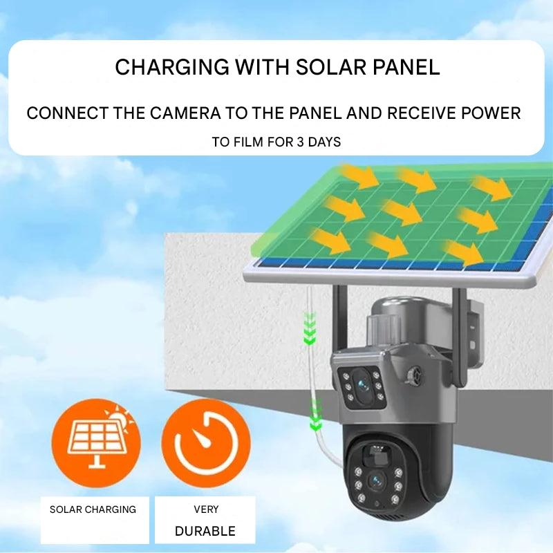 Solar 4K WiFi Security Camera — 10x Zoom Surveillance