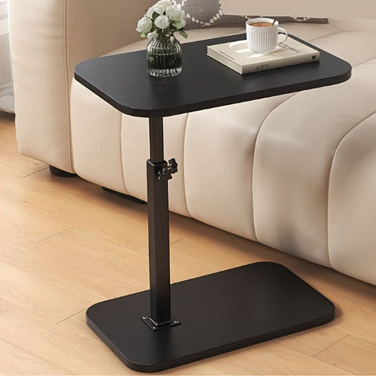 Adjustable Wood & Metal Side Table for Sofa 1