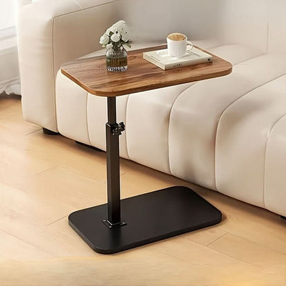 Adjustable Wood & Metal Side Table for Sofa 2
