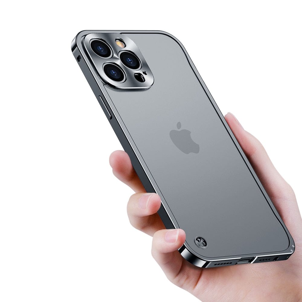 AeroShield CNC milled aluminium iPhone case in blue