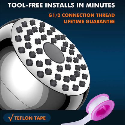 AquaRidge - High Pressure Shower Head Anti-Clog Nozzles 5