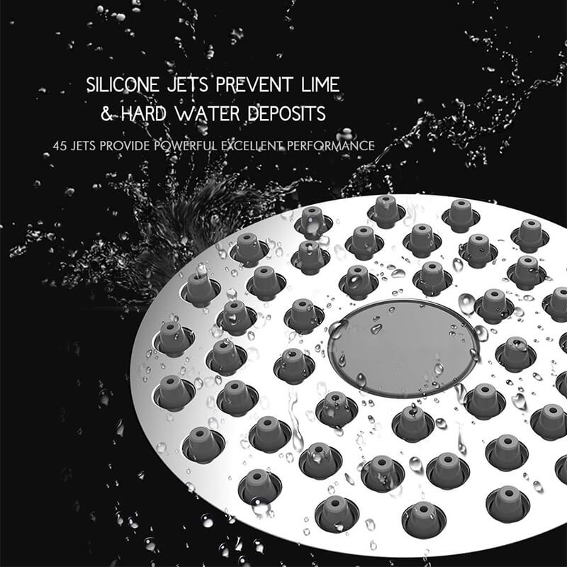 AquaRidge - High Pressure Shower Head Anti-Clog Nozzles 6