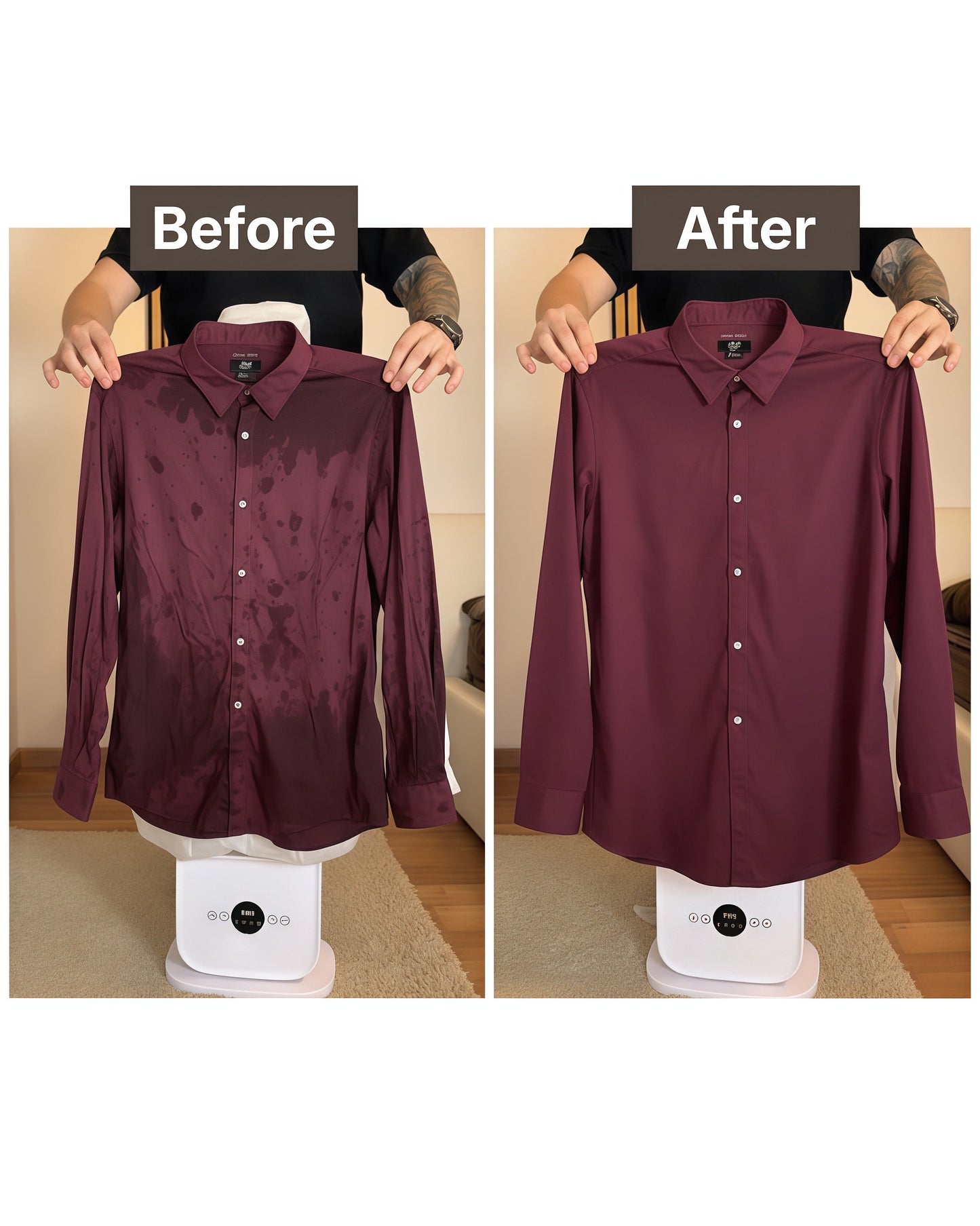 Automatic Ironing Machine 2-in-1 with Warm Drying 6