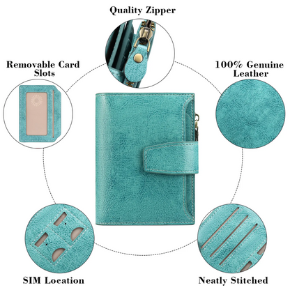 Valcroft - Compact Leather Wallet RFID Blocking