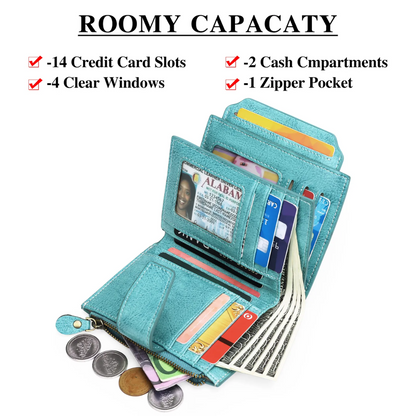 Valcroft - Compact Leather Wallet RFID Blocking