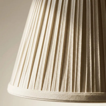 LumiGold | Brushed Brass Table Lamp with Pleated Fabric Shade