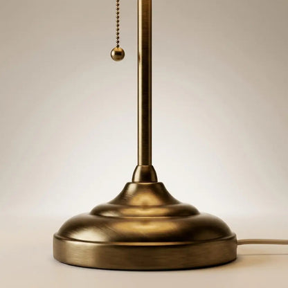 LumiGold | Brushed Brass Table Lamp with Pleated Fabric Shade