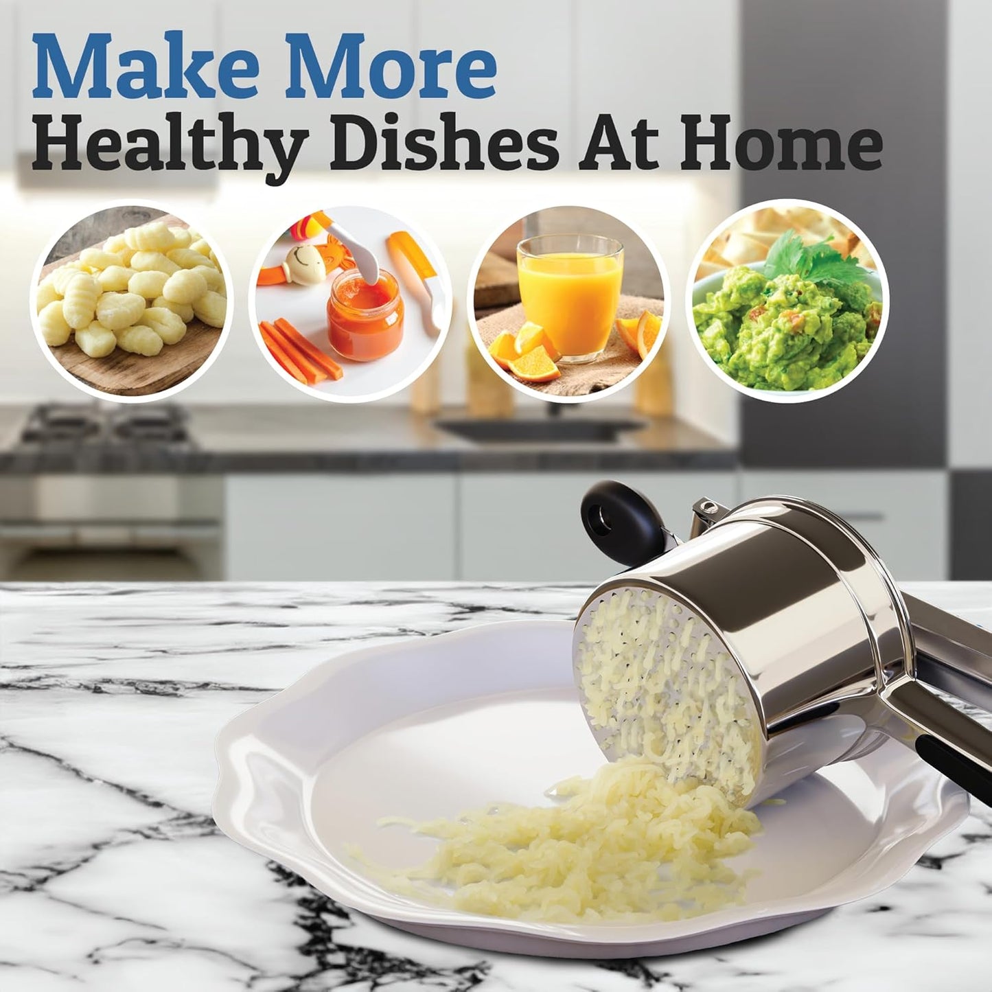 MashCraft - Heavy-Duty Potato Masher Stainless Steel 7