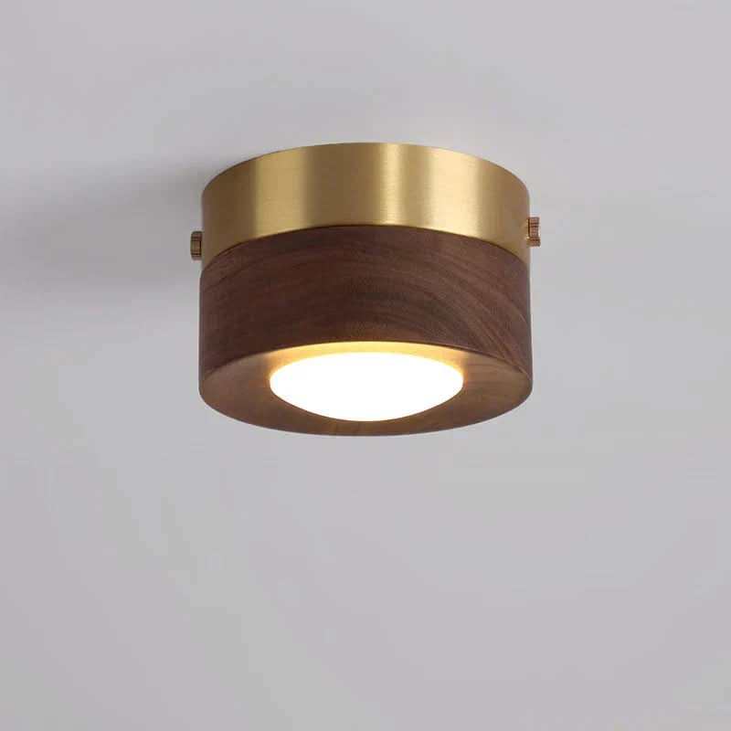 Modern Walnut Wood LED Ceiling Light 2