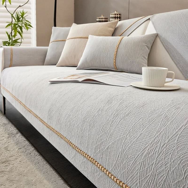 Non-Slip Linen Sofa Cover — Elegant Furniture Protection 12