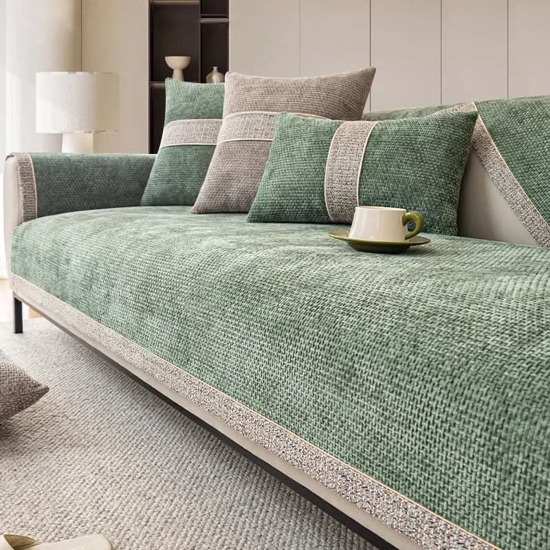 Non-Slip Linen Sofa Cover — Elegant Furniture Protection 5