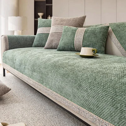 Non-Slip Linen Sofa Cover — Elegant Furniture Protection 5