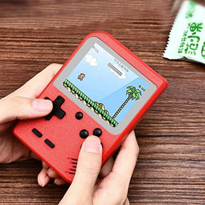 PixlVault retro console shown in its available colour options