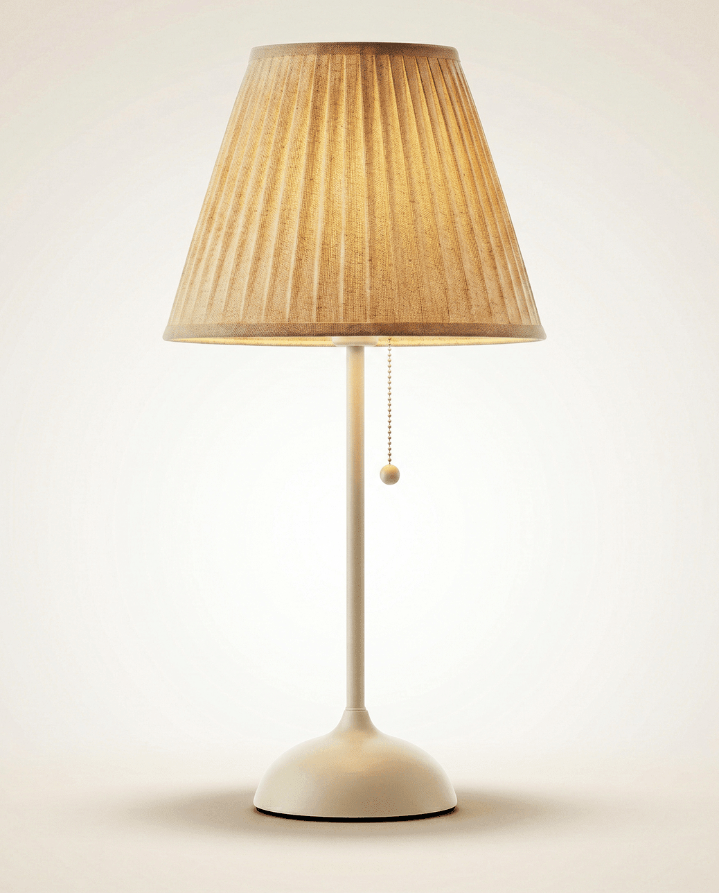 Pleated Shade Table Lamp — Natural Tone 2