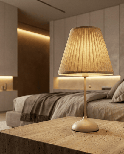 Pleated Shade Table Lamp — Natural Tone 5