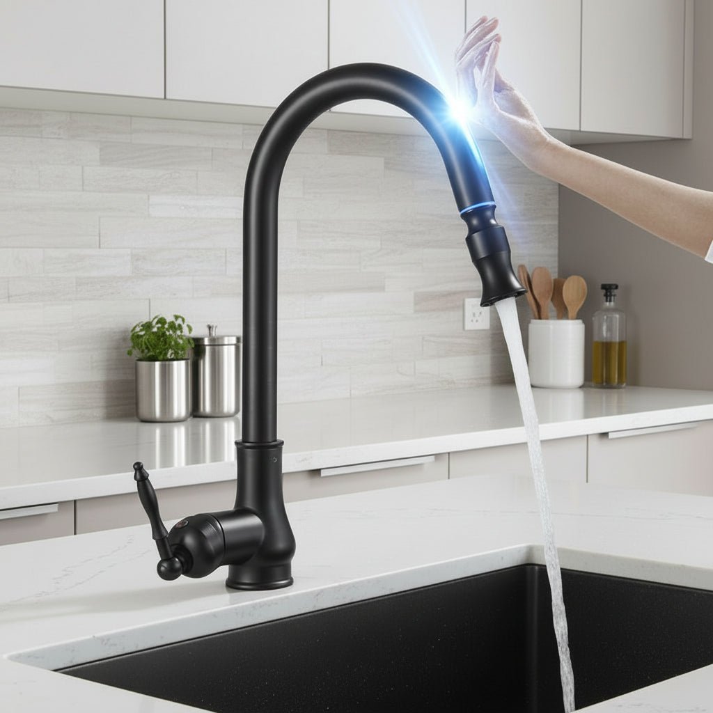 Pull-Out Kitchen Faucet — Antique Bronze Touch Sensor 5