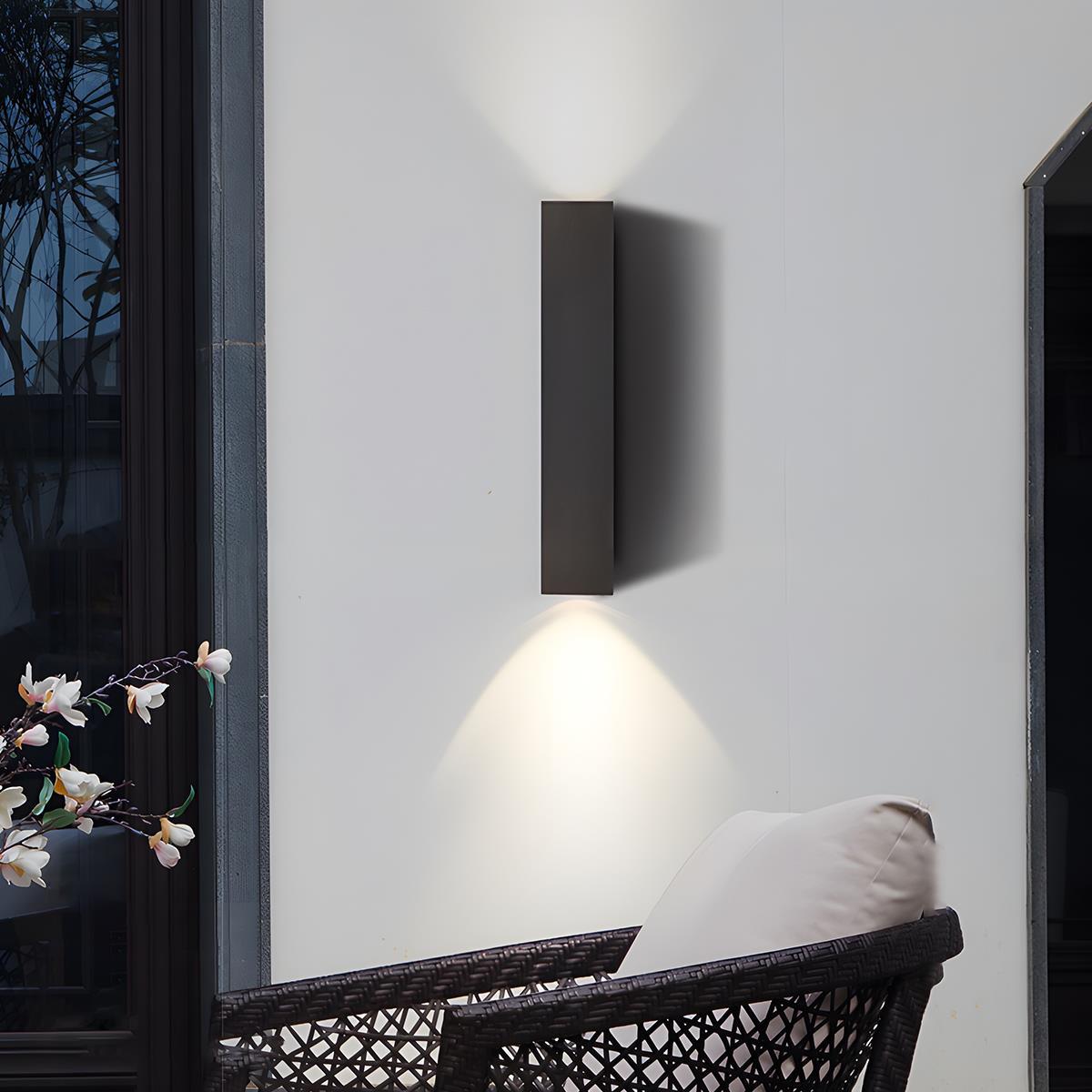 Rectangular Outdoor Wall Light — Waterproof IP65 9