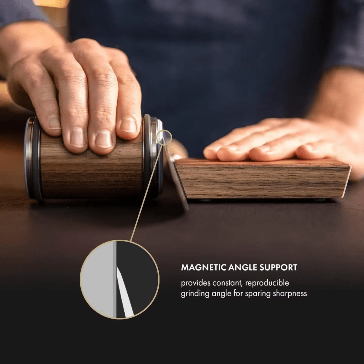 Rolling Knife Sharpener — Diamond Magnetic Guide 3