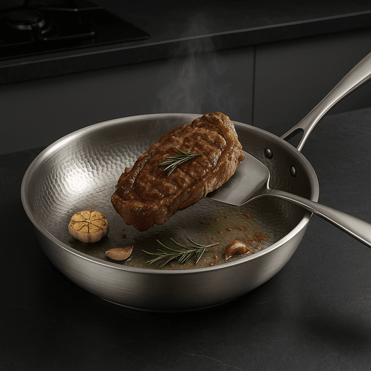 Titan-Premium Stainless Steel Pan for Induction & Gas 1