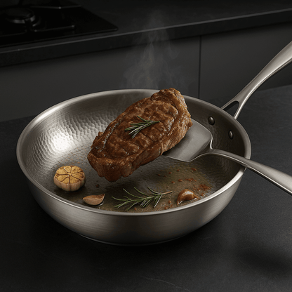 Titan-Premium Stainless Steel Pan for Induction & Gas 4