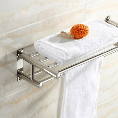 Valtiro - Wall-Mounted Towel Rack 5-Hook Chrome Steel 3