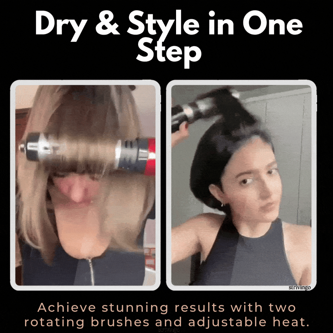 Veloria - 2-in-1 Rotating Hair Dryer Volumizing Brush 2