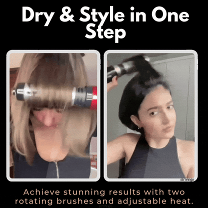 Veloria - 2-in-1 Rotating Hair Dryer Volumizing Brush 2