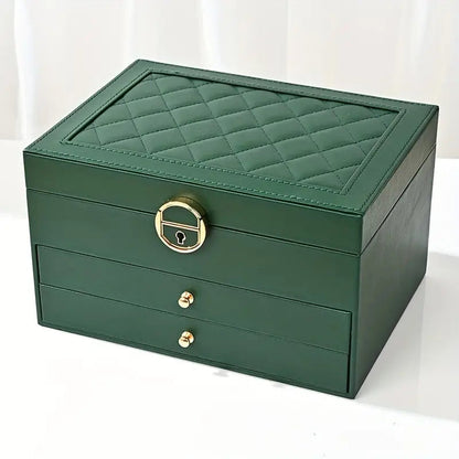 Veloria - Multi-Layer Leather Jewelry Box Organised Storage 1
