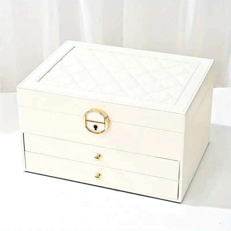 Veloria - Multi-Layer Leather Jewelry Box Organised Storage 2