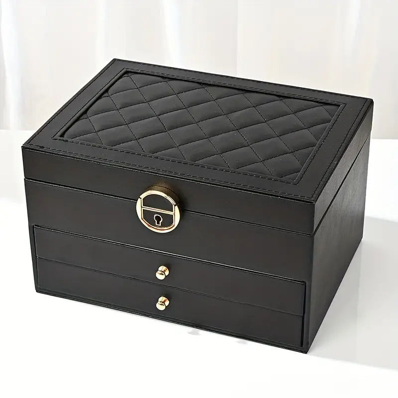Veloria - Multi-Layer Leather Jewelry Box Organised Storage 4