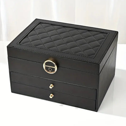 Veloria - Multi-Layer Leather Jewelry Box Organised Storage 4
