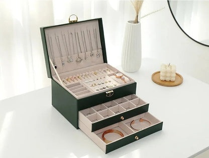 Veloria - Multi-Layer Leather Jewelry Box Organised Storage 5