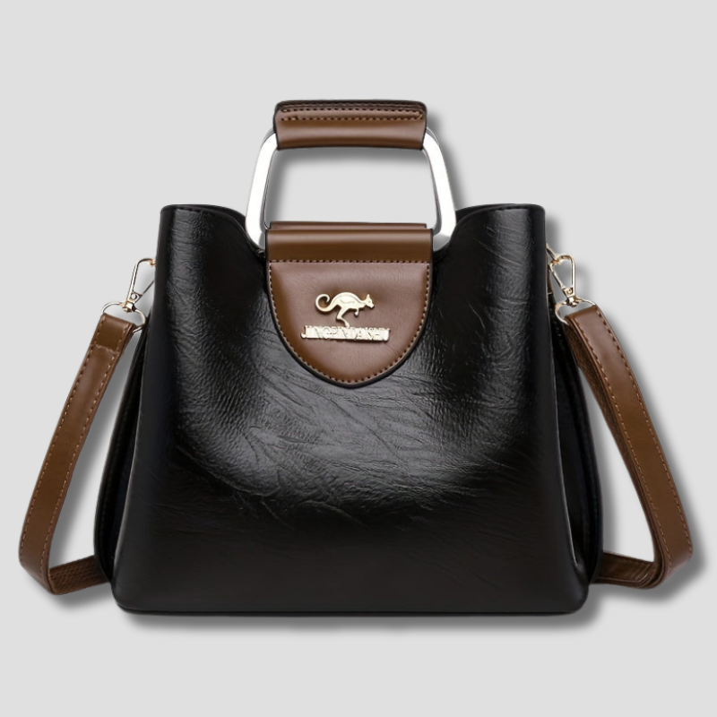 Velorra - Leather Handbag Two-Tone Classic Design 1