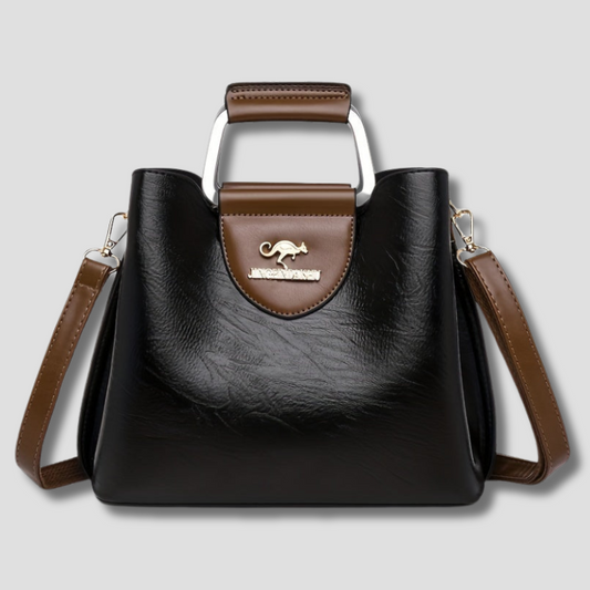 Velorra - Leather Handbag Two-Tone Classic Design 1