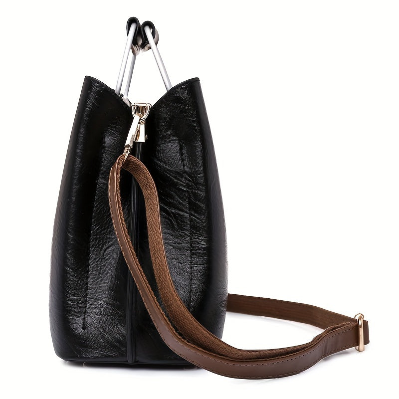 Velorra - Leather Handbag Two-Tone Classic Design 3
