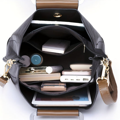 Velorra - Leather Handbag Two-Tone Classic Design 4