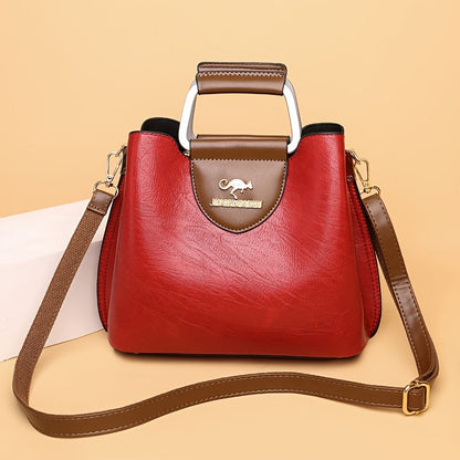 Velorra - Leather Handbag Two-Tone Classic Design 7